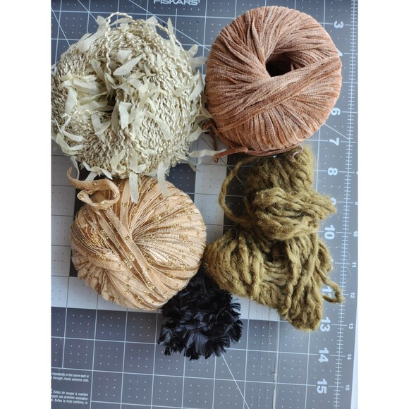 5 Skeins of Various Specialty Yarns Partially Used B47 - Picture 1 of 6